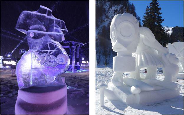 Sculptures glace et neige à Valloire
