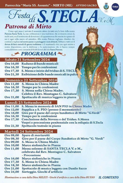 Festa di Santa Tecla V. e M. Patrona di Mirto