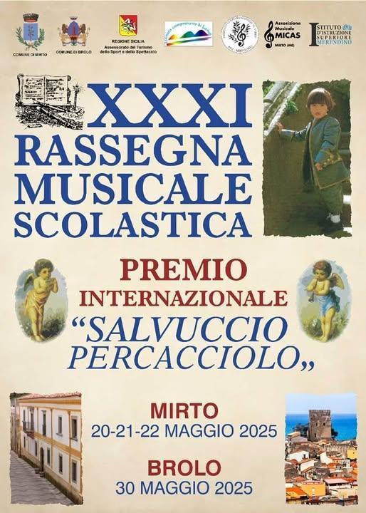 XXXI Rassegna Musicale Scolastica - Premio Internazionale "Salvuccio Percacciolo"