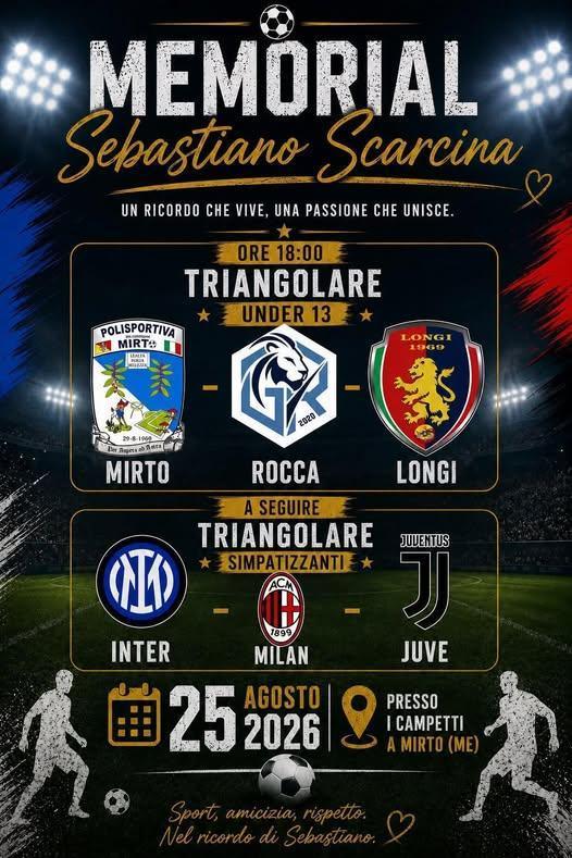 Memorial Sebastiano Scarcina (inizio ore 18:00)