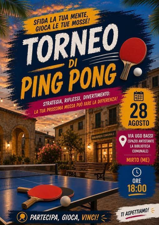 Torneo di Ping-Pong (Spazio Antistante la Biblioteca Comunale) (inizio ore 18:00)