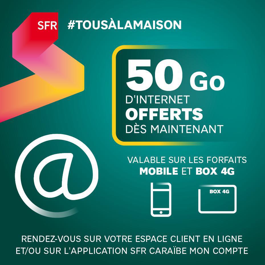Sfr Caraibe Offre 50 Gigas D Internet A Ses Clients