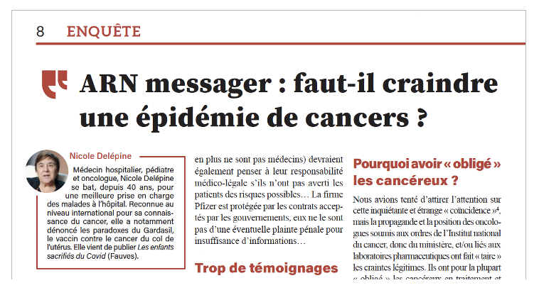 À lire d’urgence si vous connaissez des gens vaccinés COVID