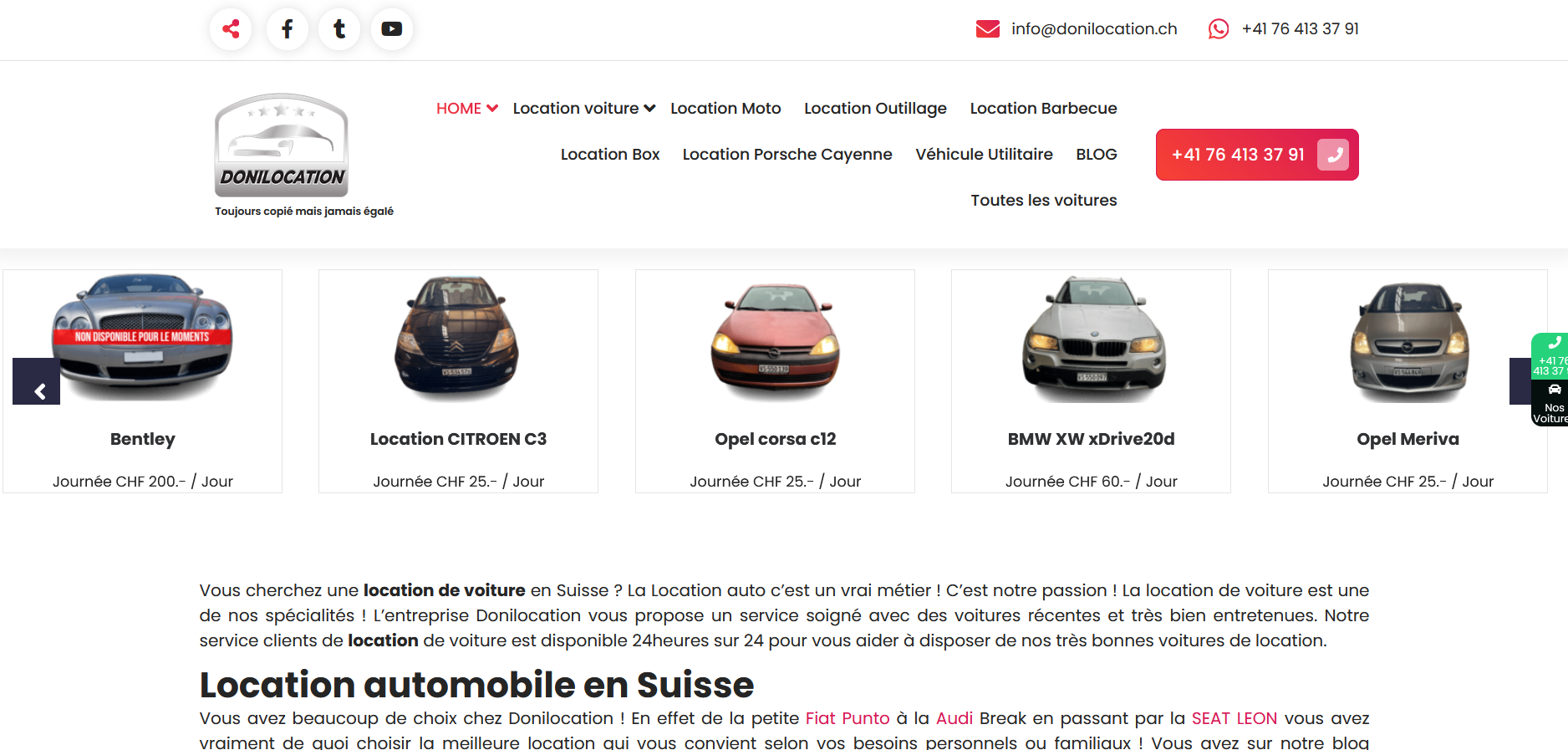 Louer une Hyundai en Suisse