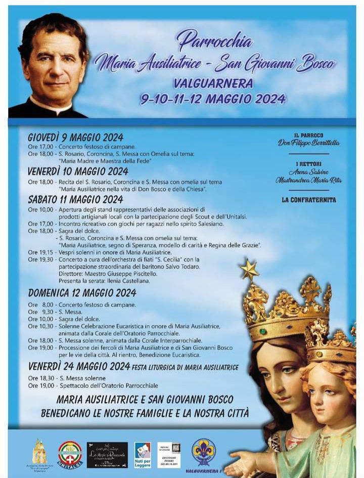 Festa in onore di Maria Ausiliatrice e San Giovanni Bosco 