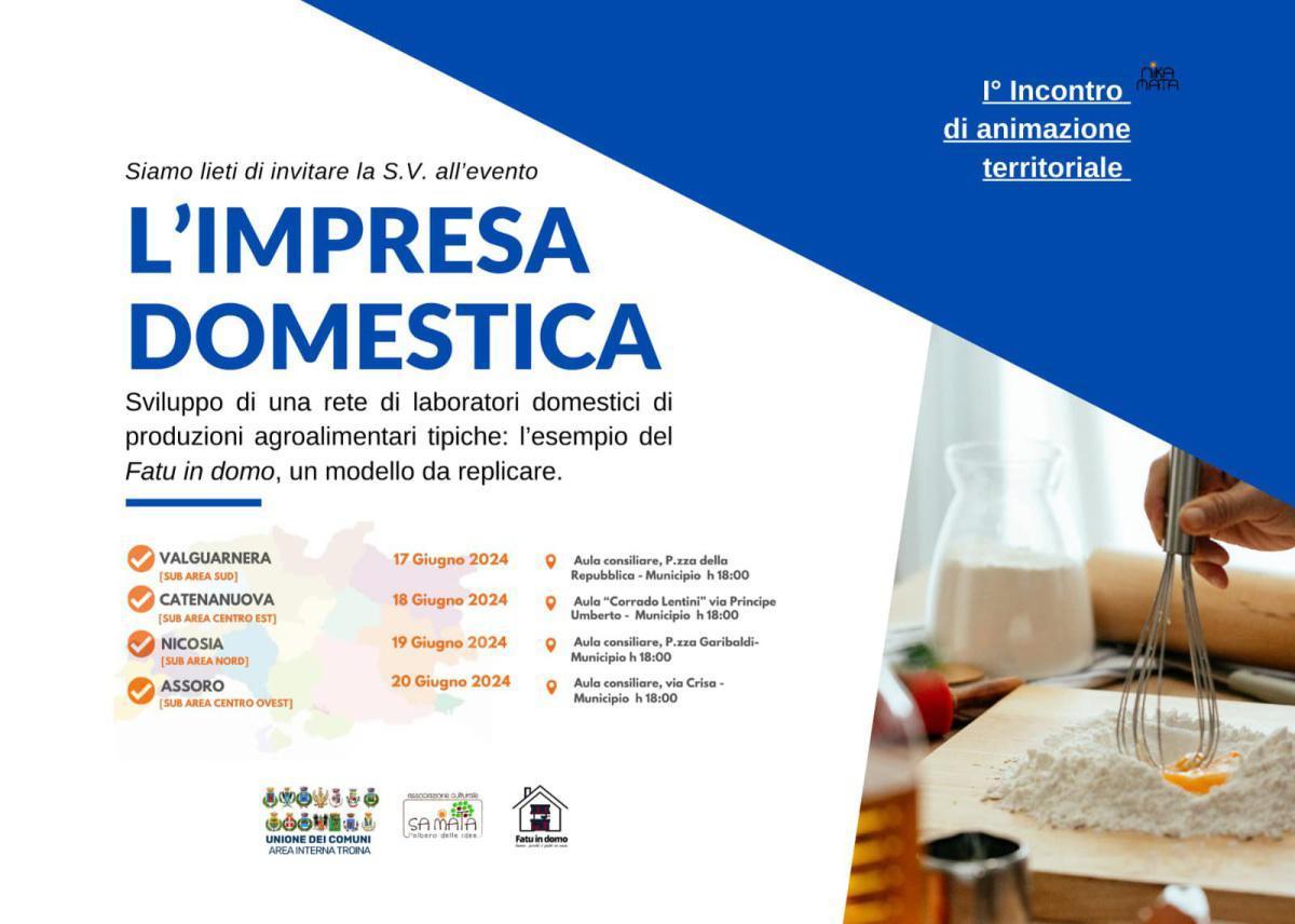 L'Impresa Domestica - I° Incontro di animazione territoriale (inizio ore 17:30)