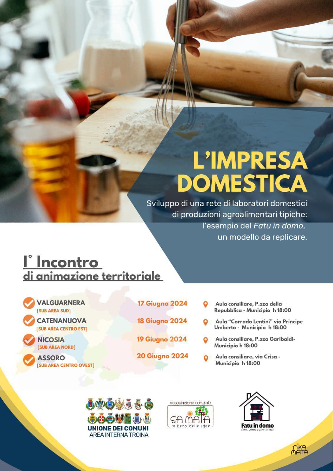 L'Impresa Domestica - I° Incontro di animazione territoriale (inizio ore 17:30)