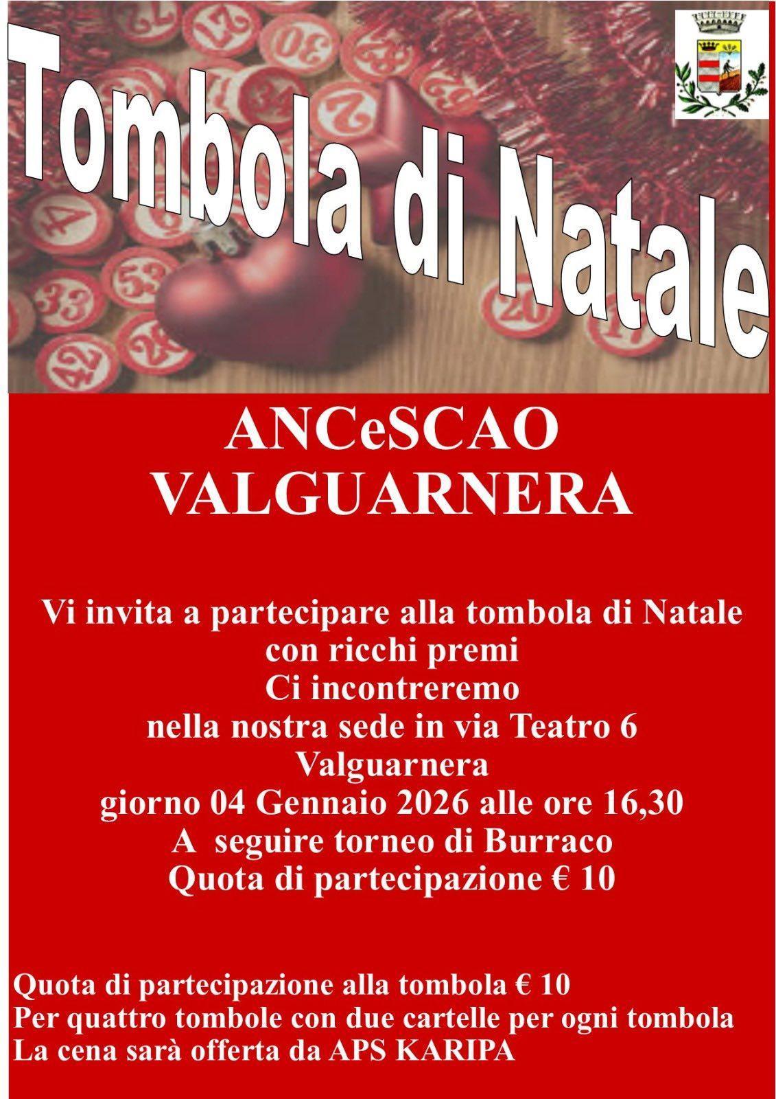 Tombola di Natale (dalle ore 16.30)