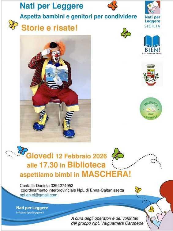Nati per Leggere- Storie sorrisi e un pizzico di magia! (inizio ore 17:30)