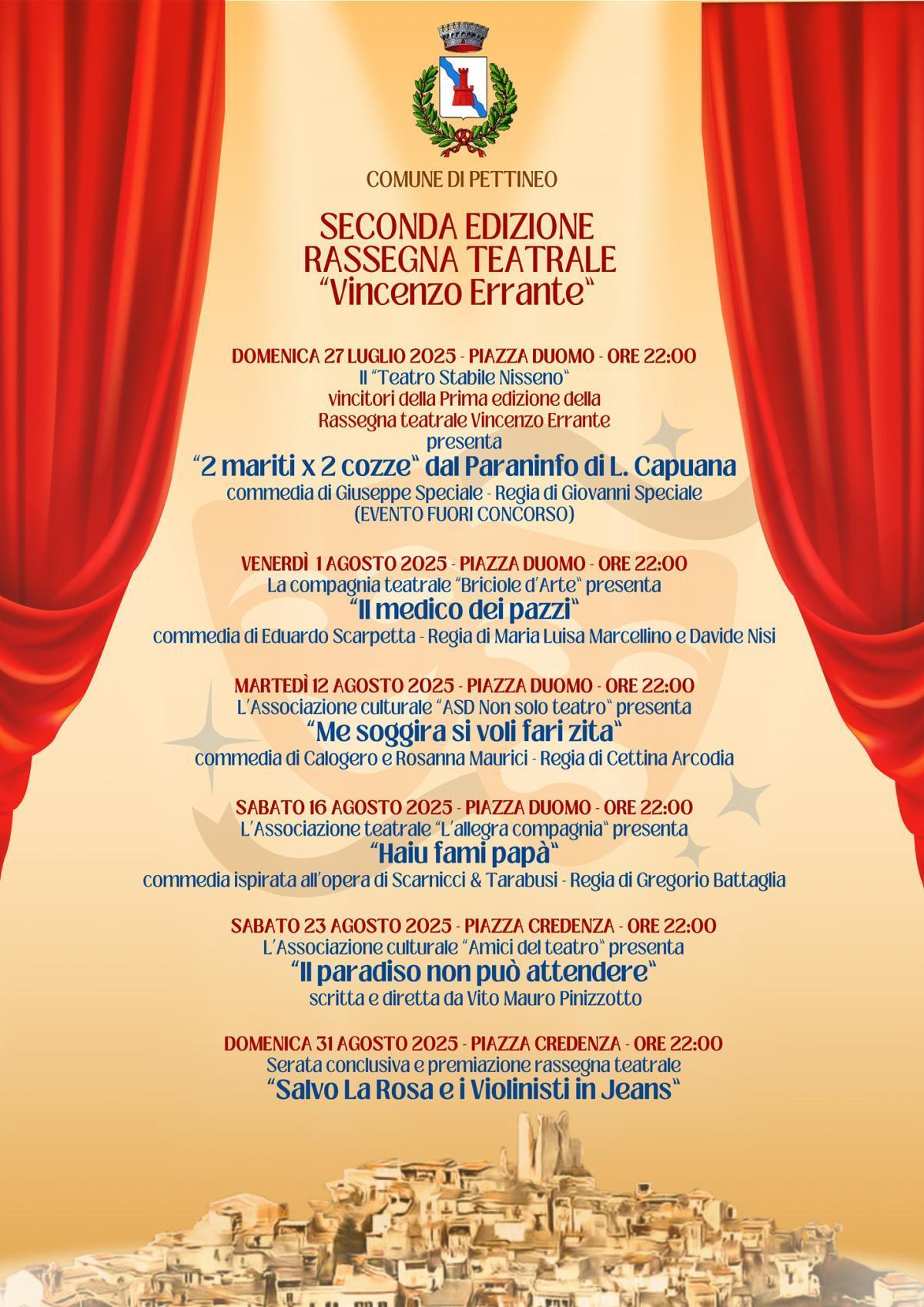 Rassegna Teatrale "V. Errante" "Due Mariti Per Due Cozze" (inizio ore 22:00)