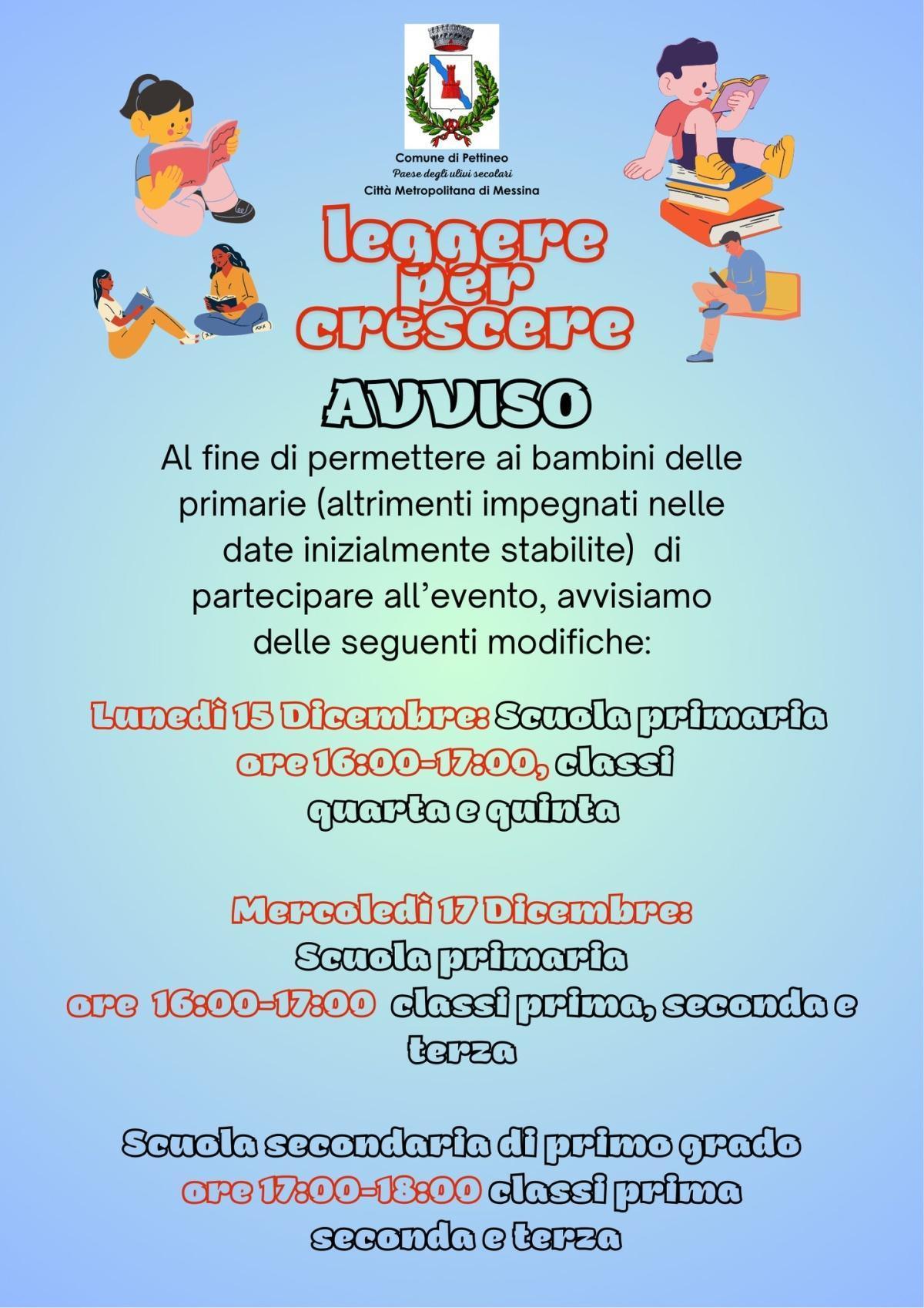 Leggere per Crescere (Inizio ore 16:00)