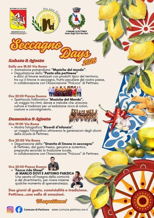 Seccagno Days - gusto, tradizione e divertimento (dalle ore 19:00)