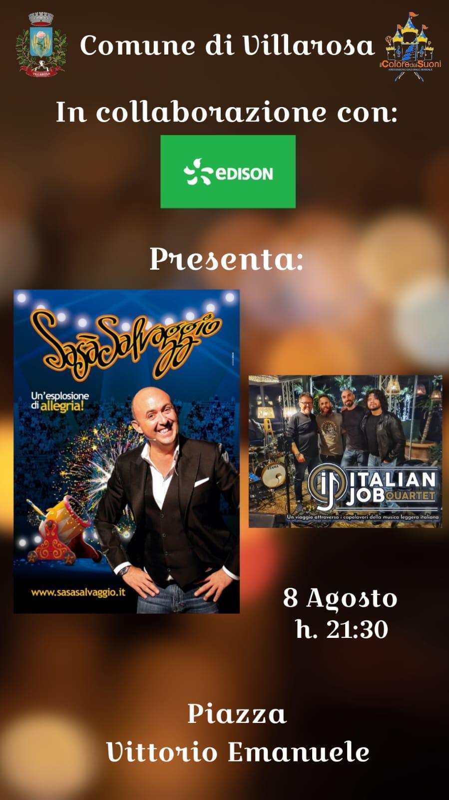 Sasà Salvaggio e band musicale (inizio ore 21:30)