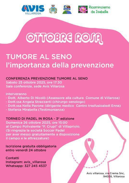 Conferenza Prevenzione Tumore al Seno (inizio ore 17:30)