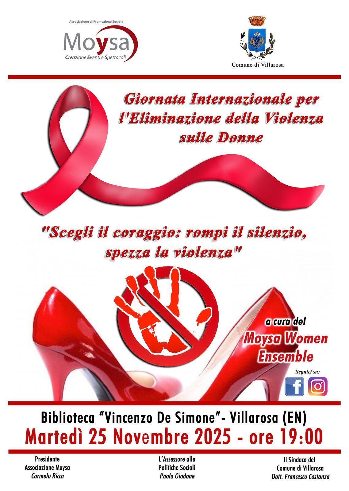 “Scegli il coraggio: rompi il silenzio, spezza la violenza”, a cura del Moysa Women Ensemble (inizio ore 19.00)