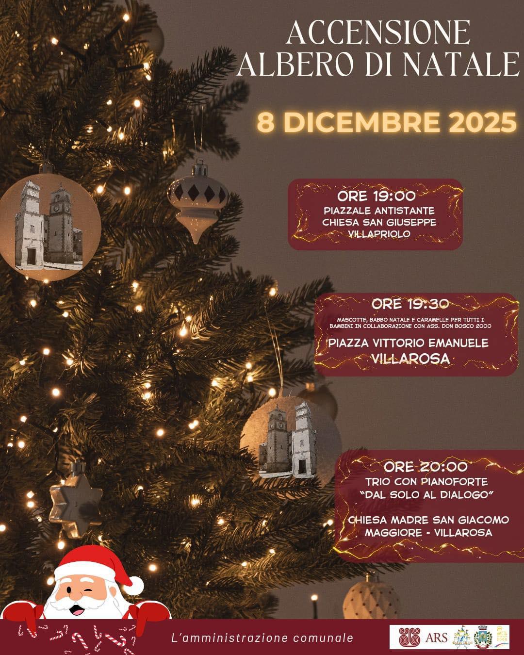 Accensione dell’Albero di Natale (inizio ore 19.00)