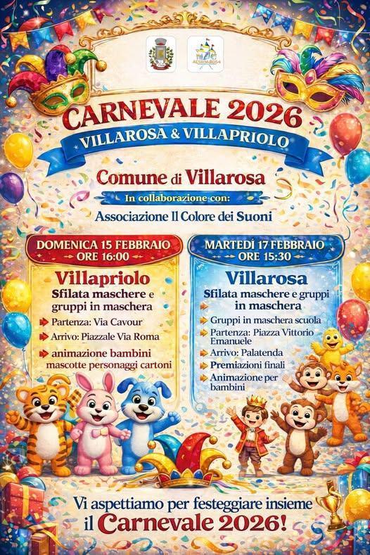 Festa di Carnevale 2026 (Inizio ore 15:30) Festa di Carnevale 2026 (Inizio ore 15:30)