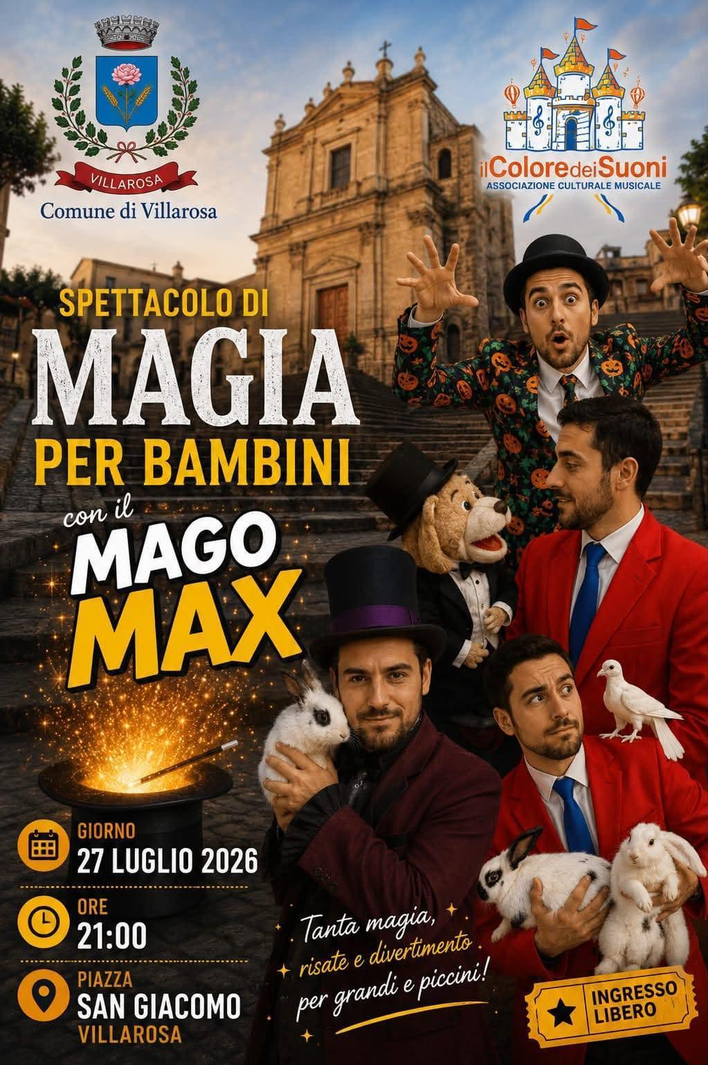 Mago Max per bambini: giochi di prestigio, illusioni e tanto divertimento (inizio ore 21:00)