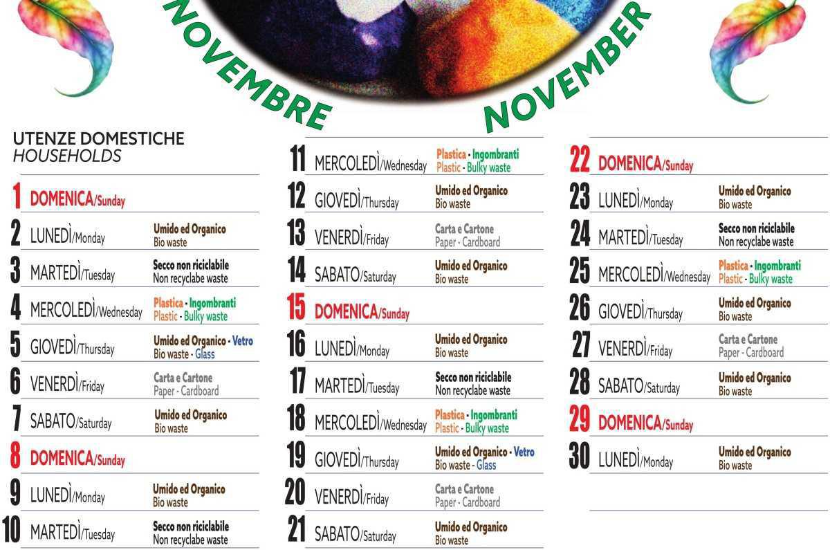 Calendario Raccolta Differenziata
