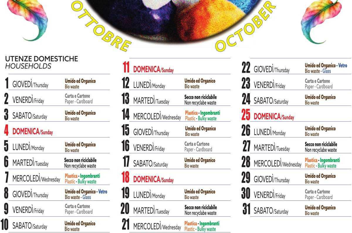 Calendario Raccolta Differenziata