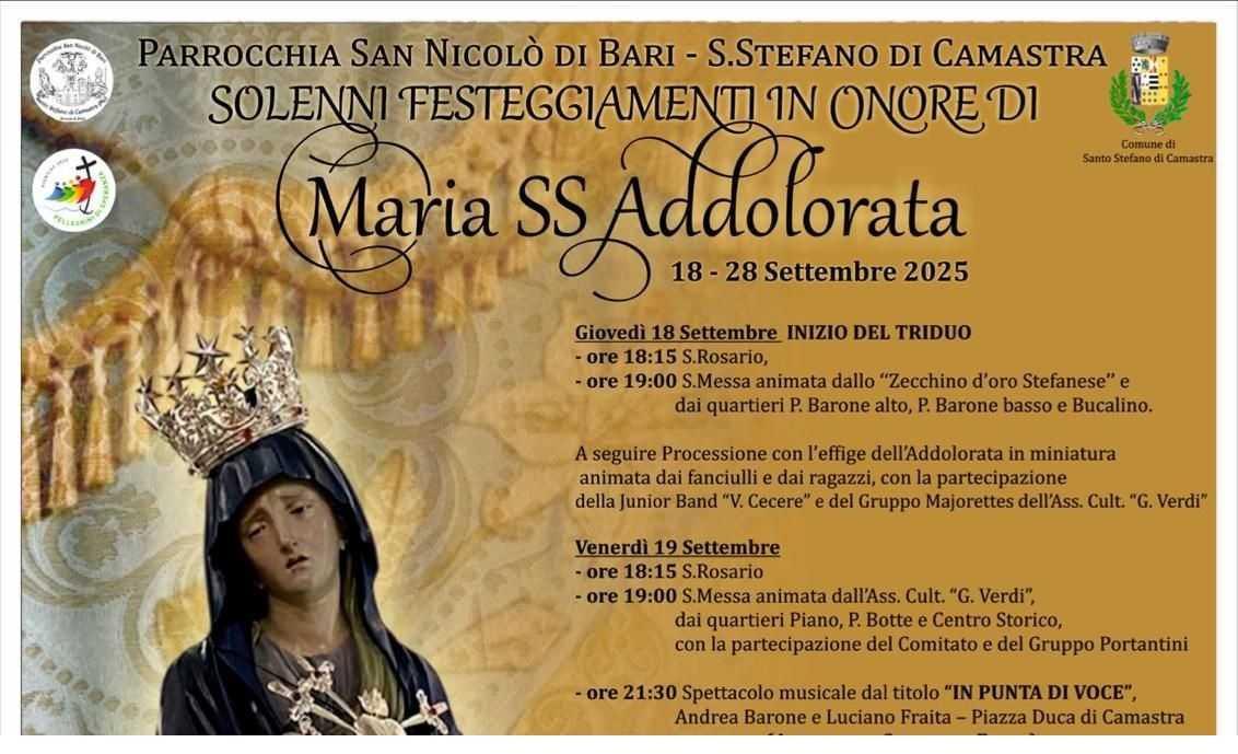 Solenni Festeggiamenti in onore di Maria SS. Addolorata