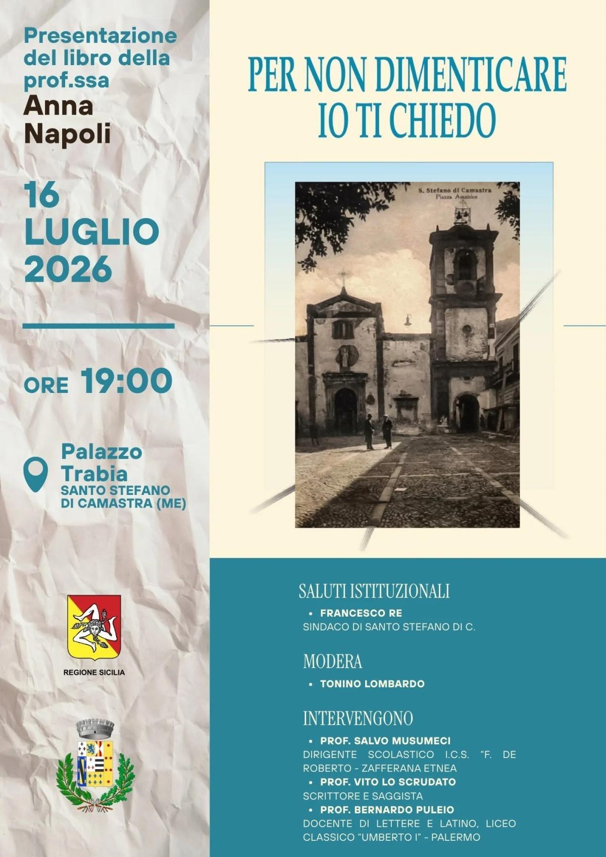 Presentazione del libro "Per non dimenticare io ti chiedo" (inizio ore 19.00)