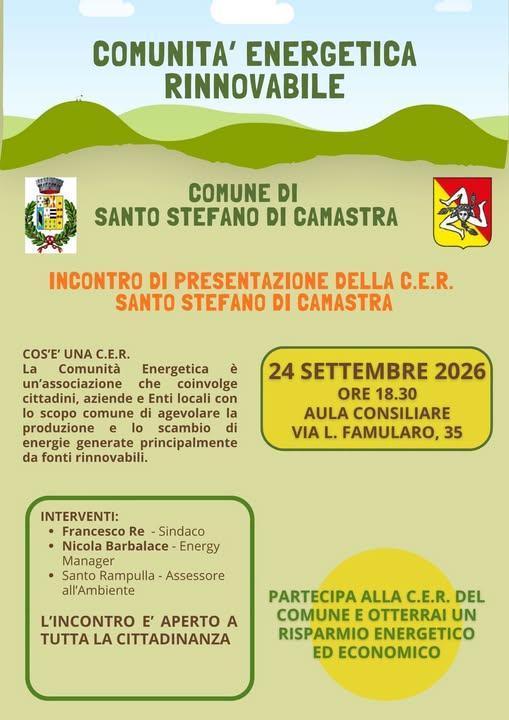 Incontro Informativo - Comunità Energetica Rinnovabile (inizio ore 18:30)