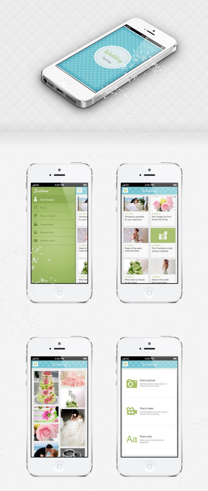 GoodBarber Teması: Wedding GoodBarber Teması: Wedding