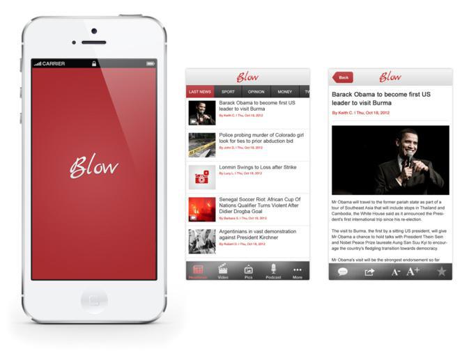 GoodBarber Teması: Blow GoodBarber Teması: Blow