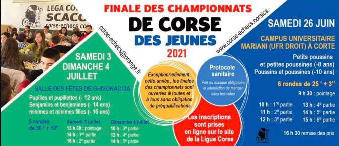 Echecs : les finales des championnats de Corse des jeunes (U8 et U10) se jouent ce samedi à Corti Echecs : les finales des championnats de Corse des jeunes (U8 et U10) se jouent ce samedi à Corti