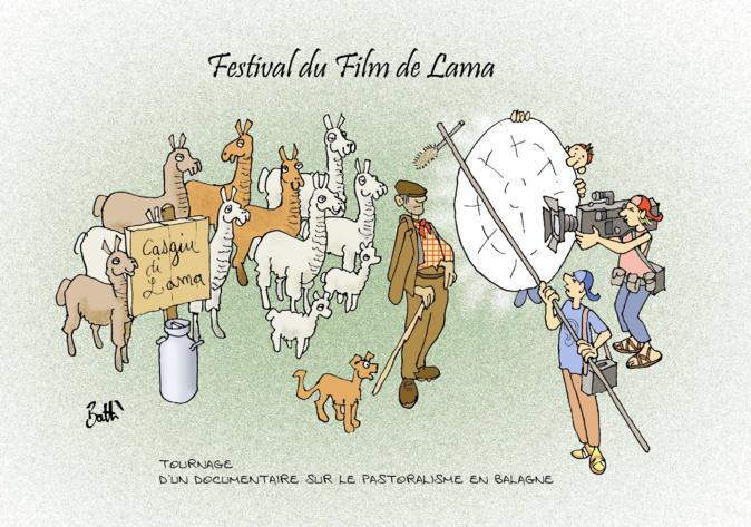 Le dessin de Battì : à Lama, a tela sott'à e stelle !