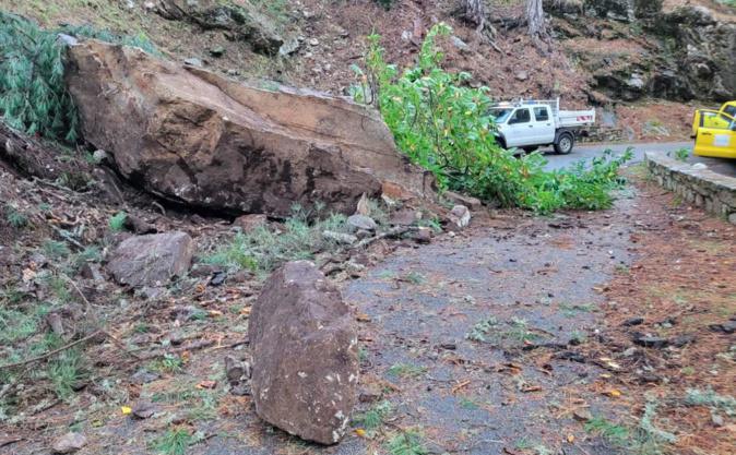 Restonica : la RD623 fermée après un éboulement