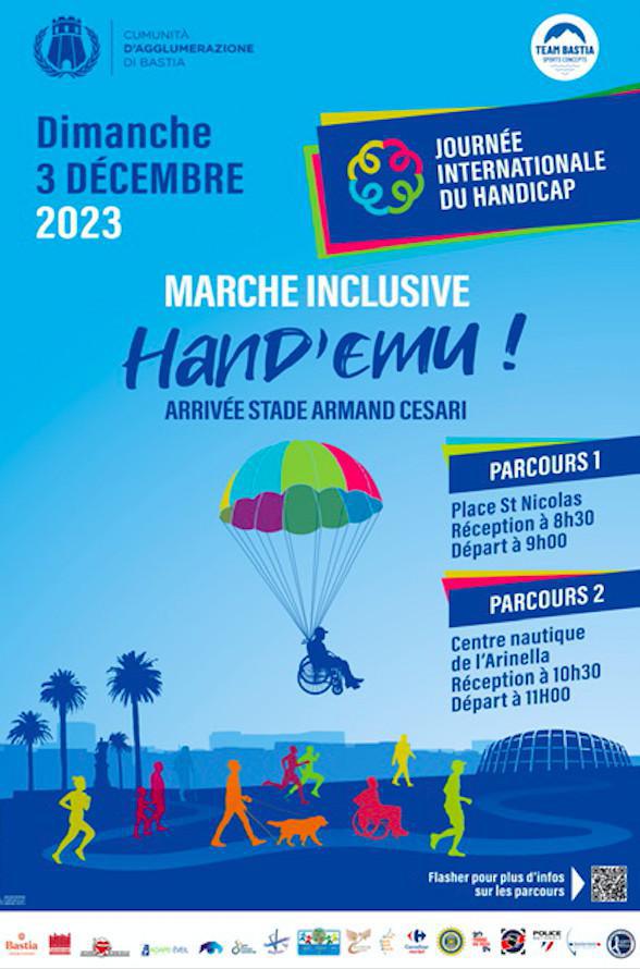 Hand'Emu, une première marche inclusive entre Bastia et Furiani le 3 décembre Hand'Emu, une première marche inclusive entre Bastia et Furiani le 3 décembre