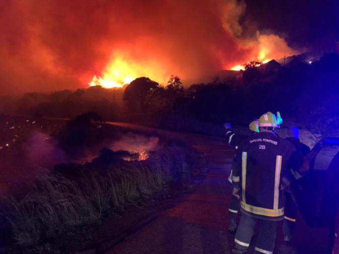 Incendie dans le Cap Corse : La RD80 coupée à la circulation entre Brando et Sisco