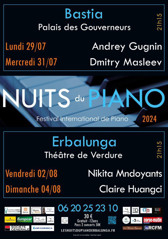 Nuits du Piano d'Erbalonga : quatre virtuoses de renom pour une 13ème édition inoubliable Nuits du Piano d'Erbalonga : quatre virtuoses de renom pour une 13ème édition inoubliable
