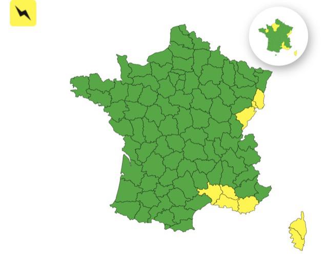 Météo : La Corse placée en vigilance jaune orages 