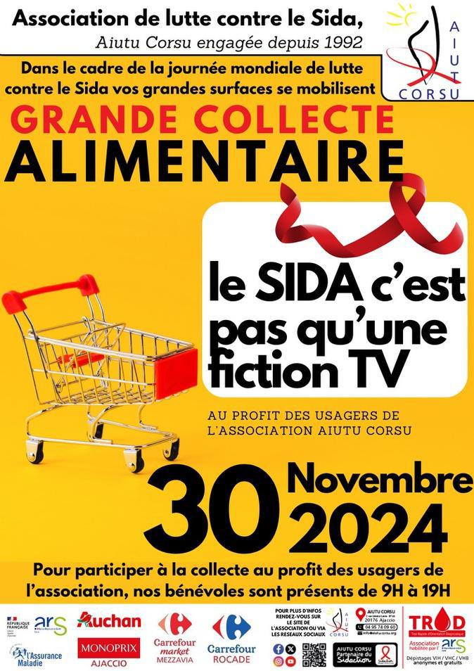 À Ajaccio, une collecte alimentaire pour les malades du sida