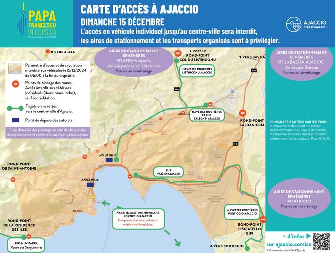 Visite du pape à Ajaccio : les grandes surfaces resteront fermées le 15 décembre 