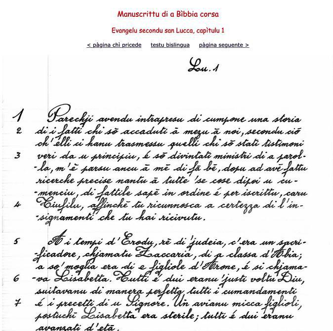 Bible en langue corse : l'édition bilingue de Christian Dubois existe depuis 2005 Bible en langue corse : l'édition bilingue de Christian Dubois existe depuis 2005