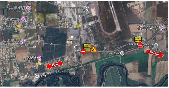 Accident à Lucciana : la route de la Canonica coupée ce mardi soir pour des opérations de relevage Accident à Lucciana : la route de la Canonica coupée ce mardi soir pour des opérations de relevage