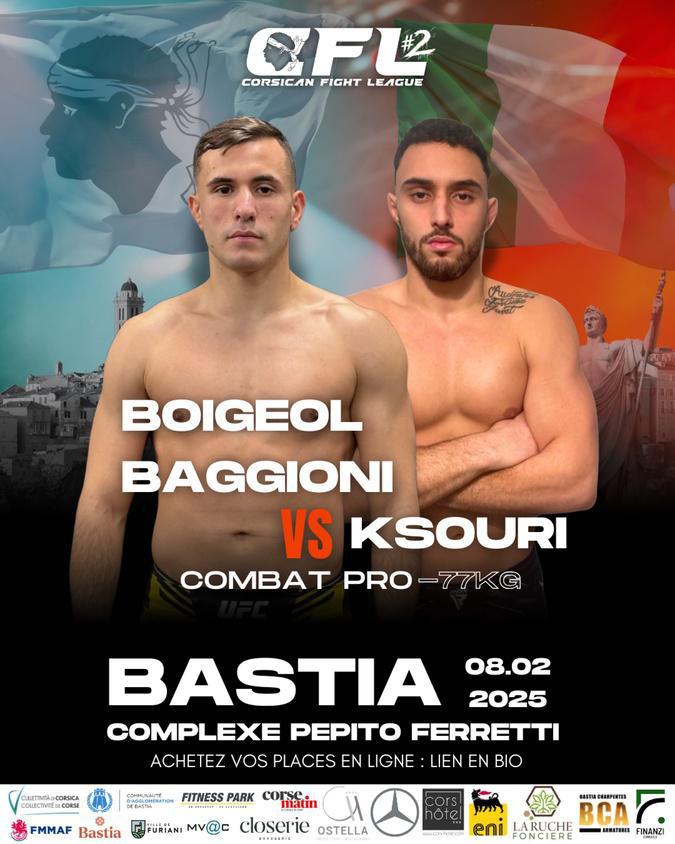 Un plateau de choix pour la 2e édition du Corsican Fight League à Bastia Un plateau de choix pour la 2e édition du Corsican Fight League à Bastia
