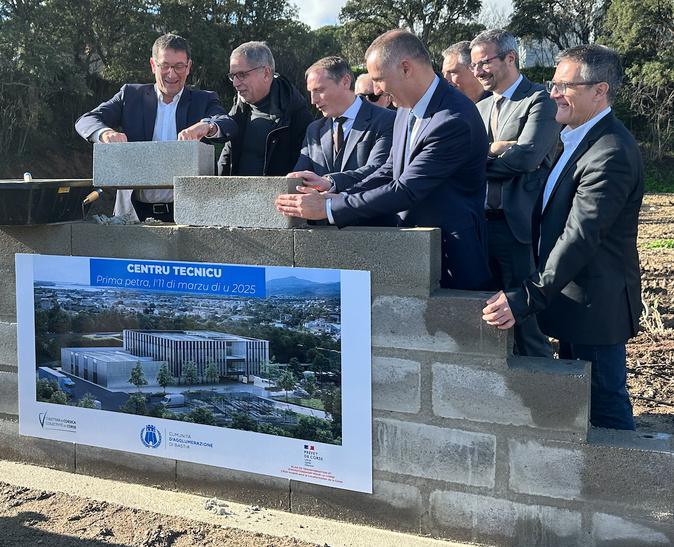 Bastia : la CAB pose la première pierre de son futur centre technique et administratif