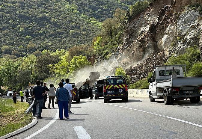 Éboulement sur la RT 20 à Lentu-Campitellu : circulation perturbée jusqu'au 2 mai