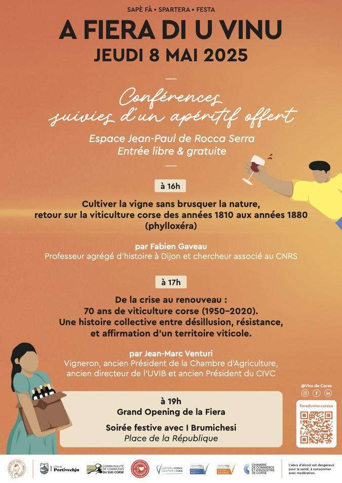 Fiera di u Vinu à Porto-Vecchio : deux conférences pour remonter le fil de l’histoire viticole corse Fiera di u Vinu à Porto-Vecchio : deux conférences pour remonter le fil de l’histoire viticole corse