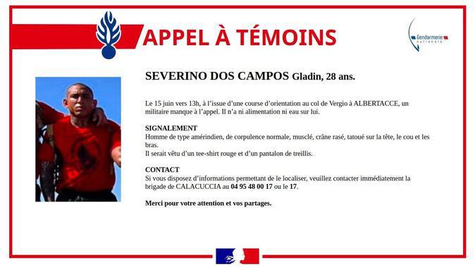 Un militaire porté disparu au col de Vergio, la gendarmerie lance un appel à témoins Un militaire porté disparu au col de Vergio, la gendarmerie lance un appel à témoins