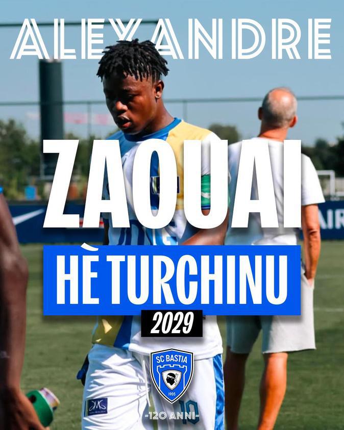 SC Bastia : Alexandre Zaouai, 20 ans, s'engage pour 4 ans