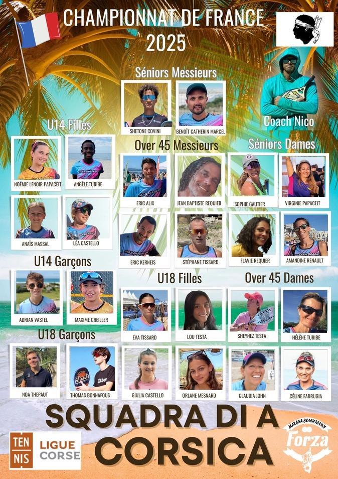 Beach tennis – Deux titres de champions de France pour la Corse Beach tennis – Deux titres de champions de France pour la Corse