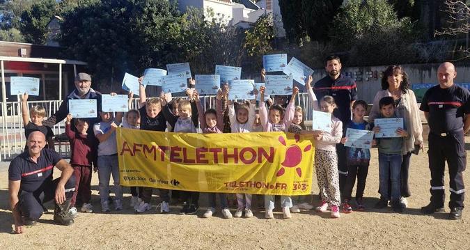 Téléthon - Pompiers et écoliers balanins, unis pour faire bouger les lignes