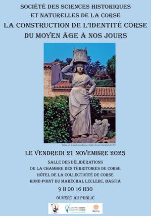 Colloque à Bastia - La construction de l’identité corse du Moyen Âge à nos jours