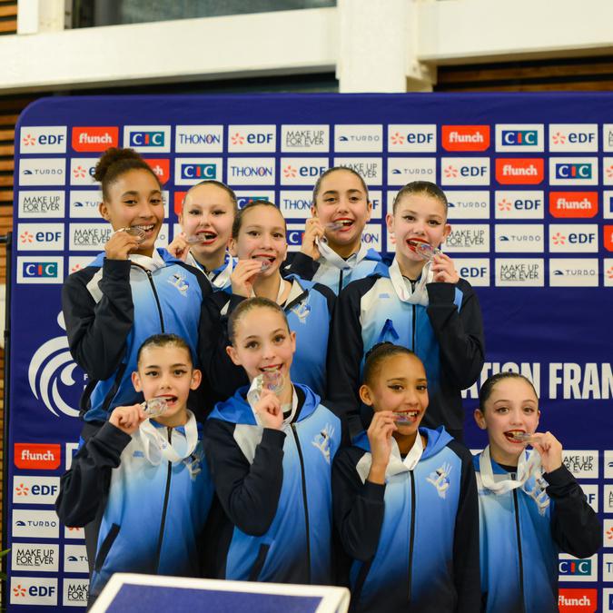 Des titres de championnes de France et vice-championne de France pour le club Acqua Synchro Bastia